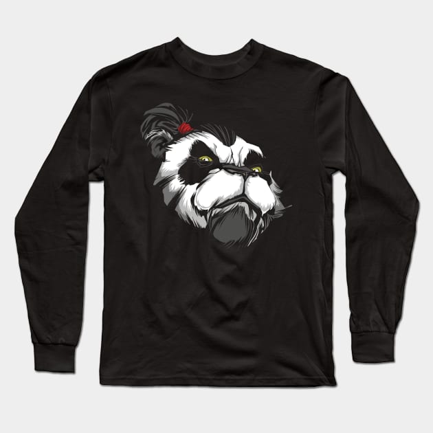 Panda Master Long Sleeve T-Shirt by Malchev